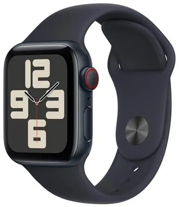Apple Watch SE GPS + Cellular 40mm - Caixa de Alumínio Meia-noite com Pulseira Esportiva Meia-noite - M/L